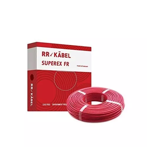 RR Kabel Superex Fr PVC Insulated Flexible Copper Wires & Cables for Domestic/Industrial Electric | Home Electric Wire | 90M [6.00 sq. mm, Red]